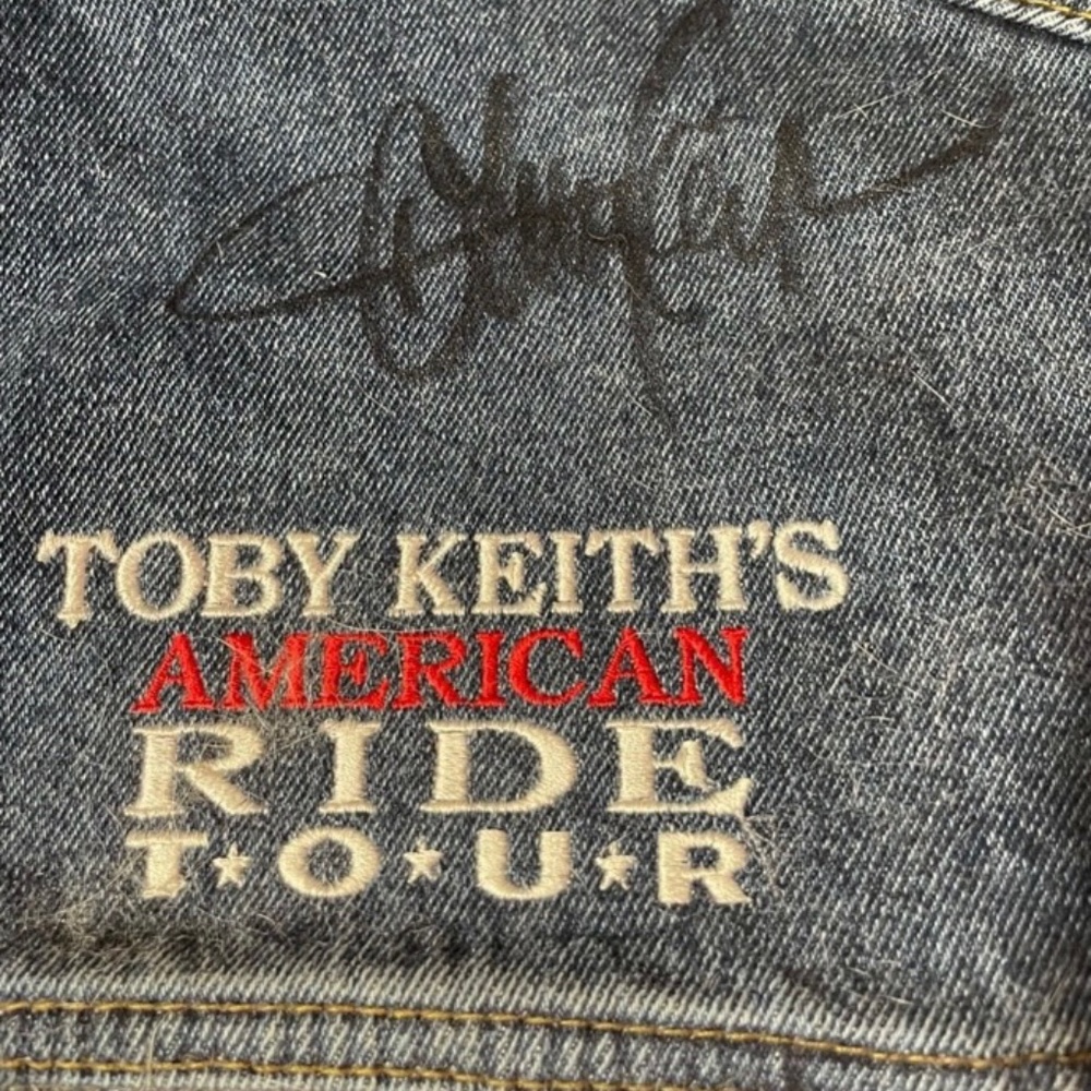 Toby Keith signed blue Jean jacket